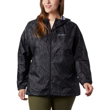 Columbia Jas Dames, Flash Forward Printed Windbreaker Plus Size Zwart, 52OJFZULB